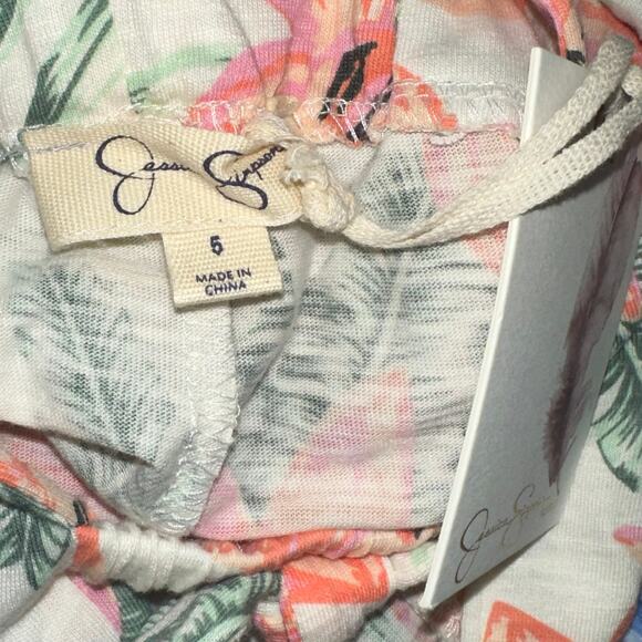 NWT Jessica Simpson Toddler Girls Ruffle Tropical Floral Romper Size 5 - Picture 3 of 13